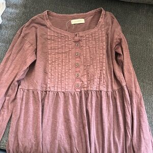 Lucky brand purple shirt dress size xs
